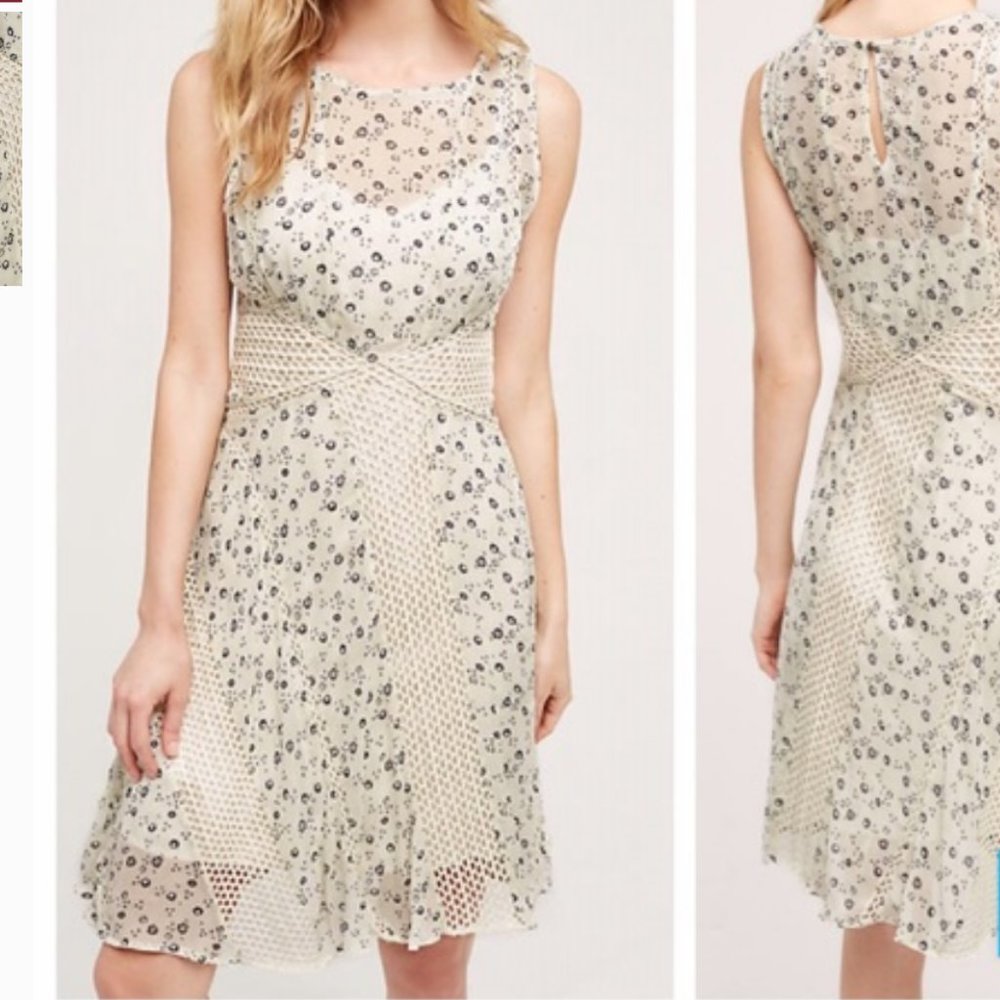 Anthropologie Light color lace dress by Floreat